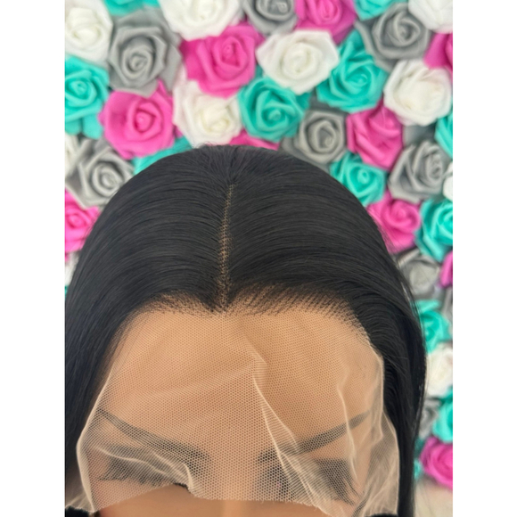 13x4 Human hair blend lace frontal wig main image 7